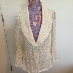 Boston proper lace jacket top XXS